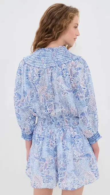 Poupette St Barth Janna Romper Blue Palmarosa | Thumbnail 3