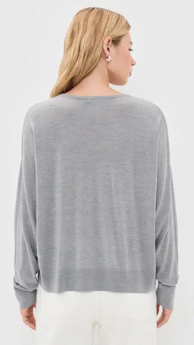 Jenni Kayne Dree V Neck Sweater Heather Grey | Thumbnail 3