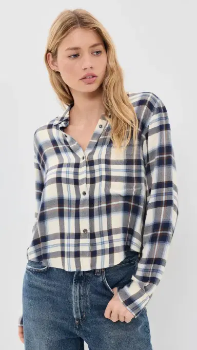 RAILS Malin Shirt Ecru Midnight S | Thumbnail 2