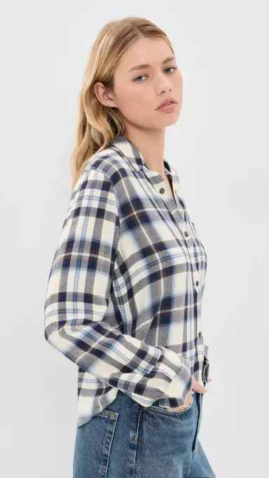 RAILS Malin Shirt Ecru Midnight S | Thumbnail 4