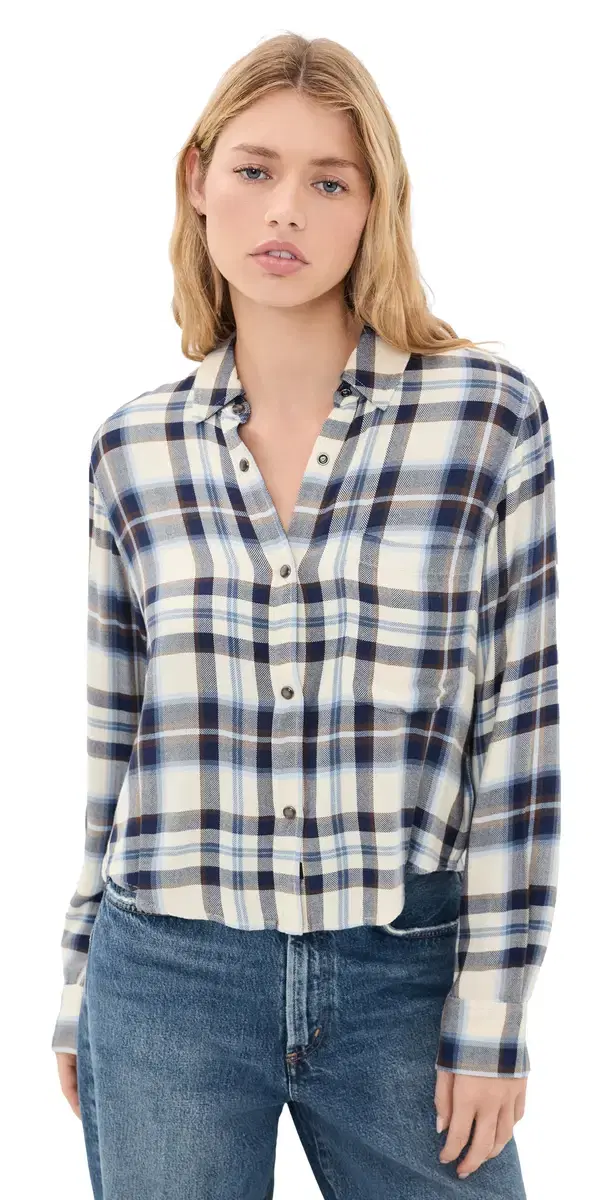 RAILS Malin Shirt Ecru Midnight S