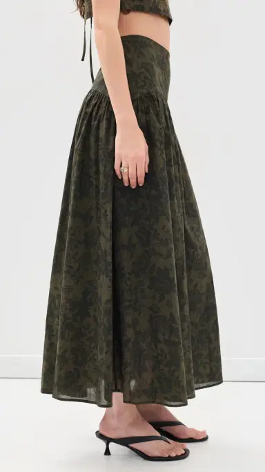 o.p.t o. p.t Vashti Skirt Olive Floral | Thumbnail 4