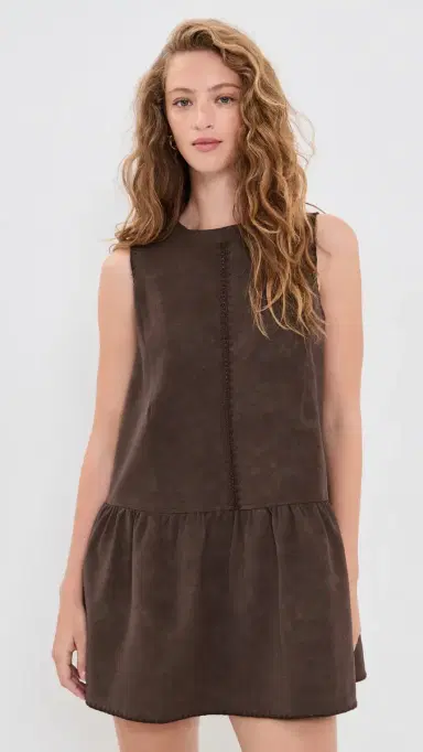 En Saison Pauline Mini Dress Dark Brown S | Thumbnail 2