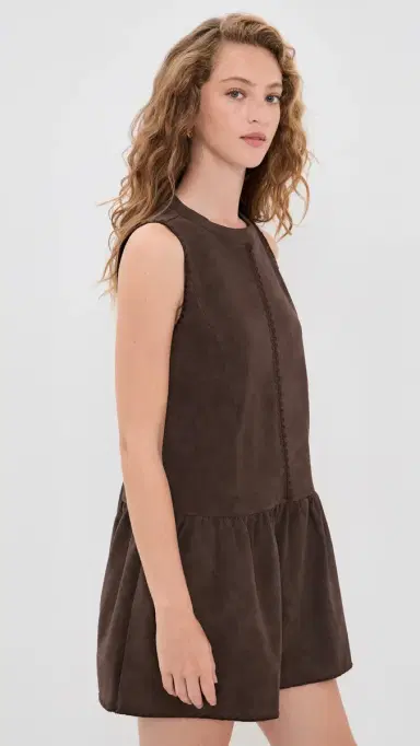 En Saison Pauline Mini Dress Dark Brown S | Thumbnail 4
