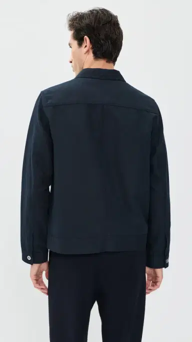 Vince Pleated Trucker Jacket Coastal | Thumbnail 3