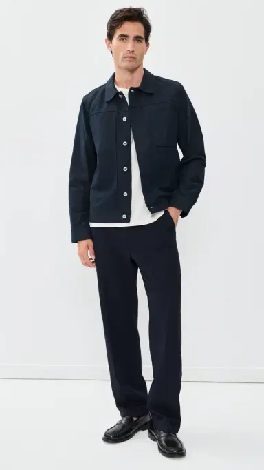 Vince Pleated Trucker Jacket Coastal | Thumbnail 5