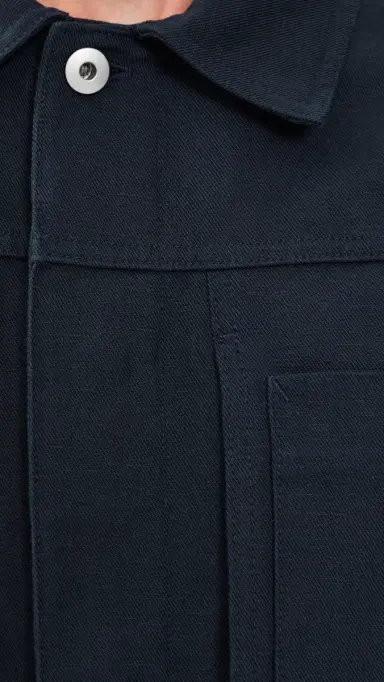 Vince Pleated Trucker Jacket Coastal | Thumbnail 6