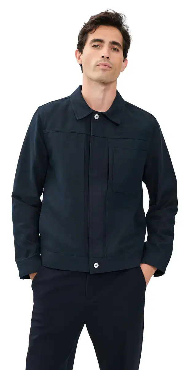 Vince Pleated Trucker Jacket Coastal