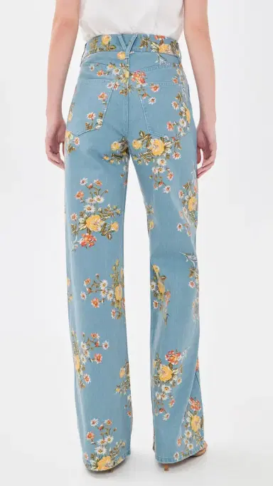 Veronica Beard Jean Taylor Wide Leg Jeans GARDEN BOUQUET | Thumbnail 3 Veronica Beard Jean Taylor Wide Leg Jeans GARDEN BOUQUET | Thumbnail 3
