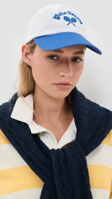 Polo Ralph Lauren x US Open Chino Cap Crmc Wht/Iris Blue One Size | Thumbnail 3