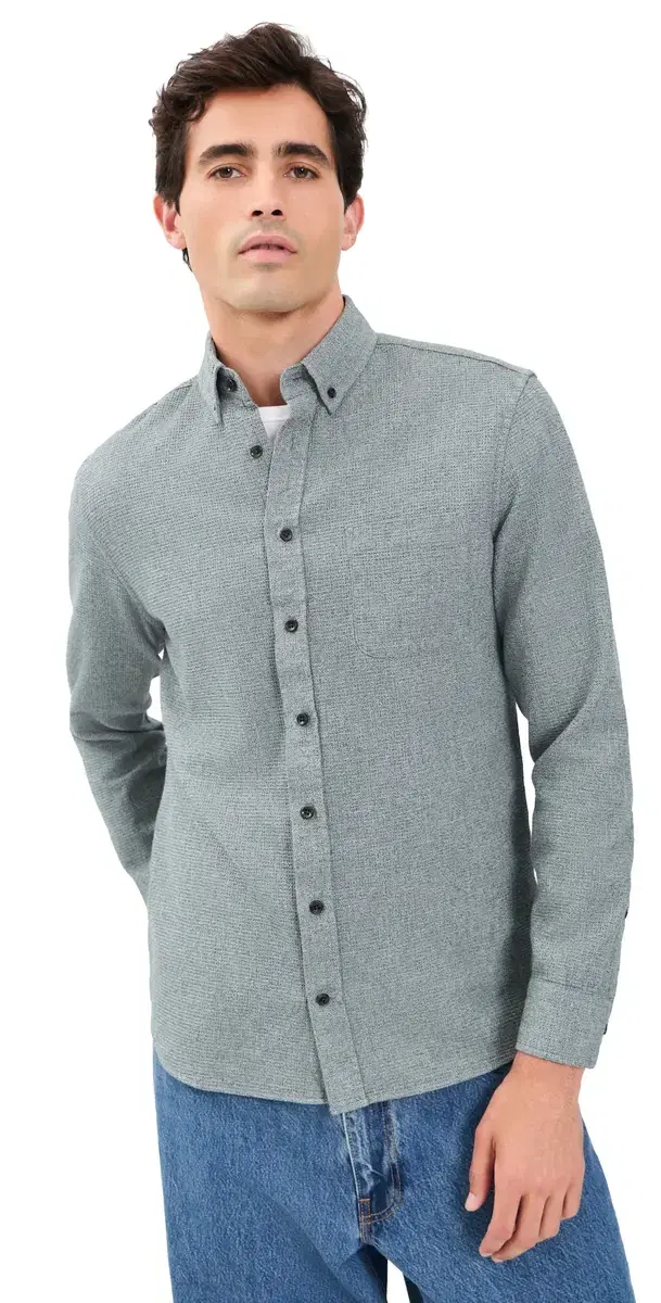 The Jack Twist Waffle Shirt Pine The Jack Twist Waffle Shirt Pine
