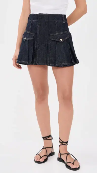Alice + Olivia Trinity Denim Ruffle Skirt | Thumbnail 2 Alice + Olivia Trinity Denim Ruffle Skirt | Thumbnail 2