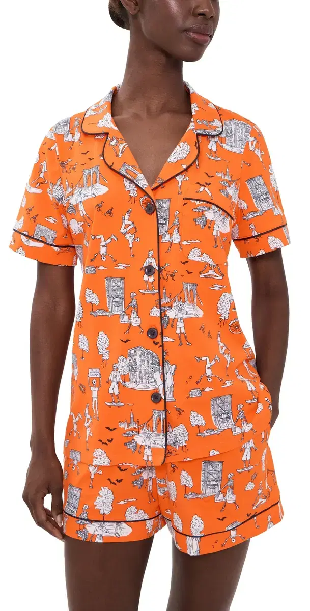 BedHead PJs Short Pajama et Orange pooky In The City