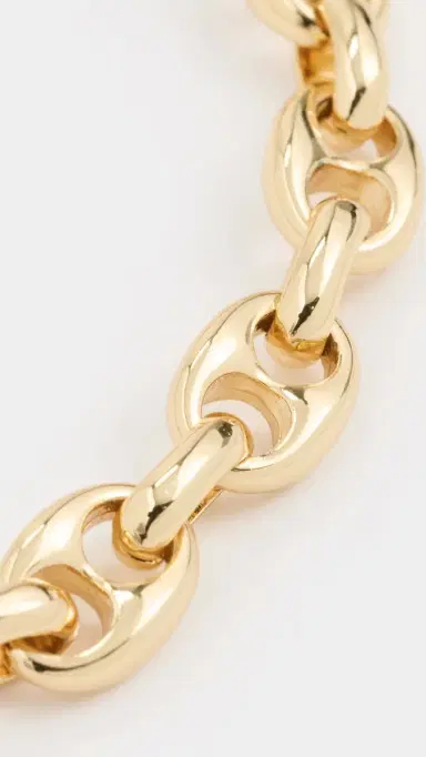 Madewell Puffy Mariner Link Necklace Warm Gold One Size | Thumbnail 5