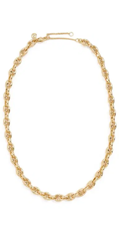 Madewell Puffy Mariner Link Necklace Warm Gold One Size | Thumbnail 1