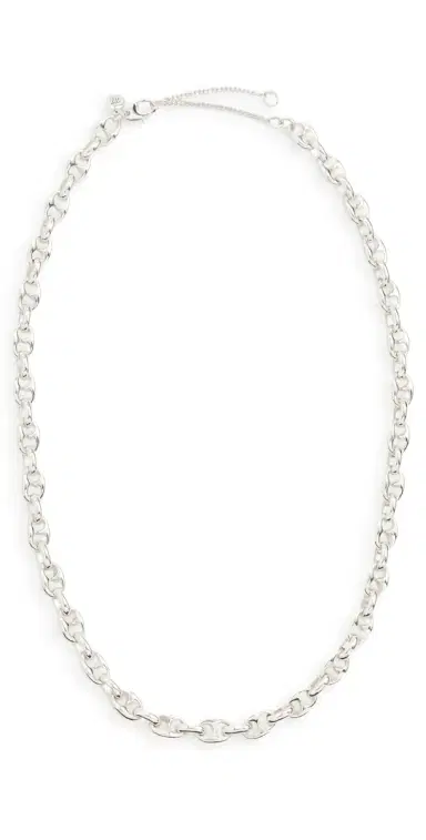 Madewell Puffy Mariner Link Necklace Warm Silver One Size | Thumbnail 1