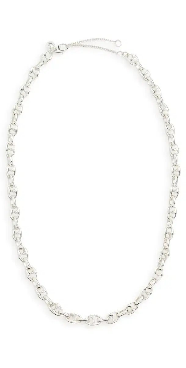 Madewell Puffy Mariner Link Necklace Warm Silver One Size
