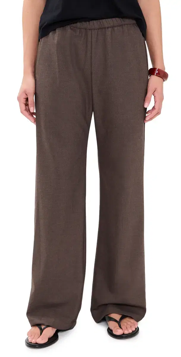 ENZA COSTA Everywhere Suit Pants Brown Heather