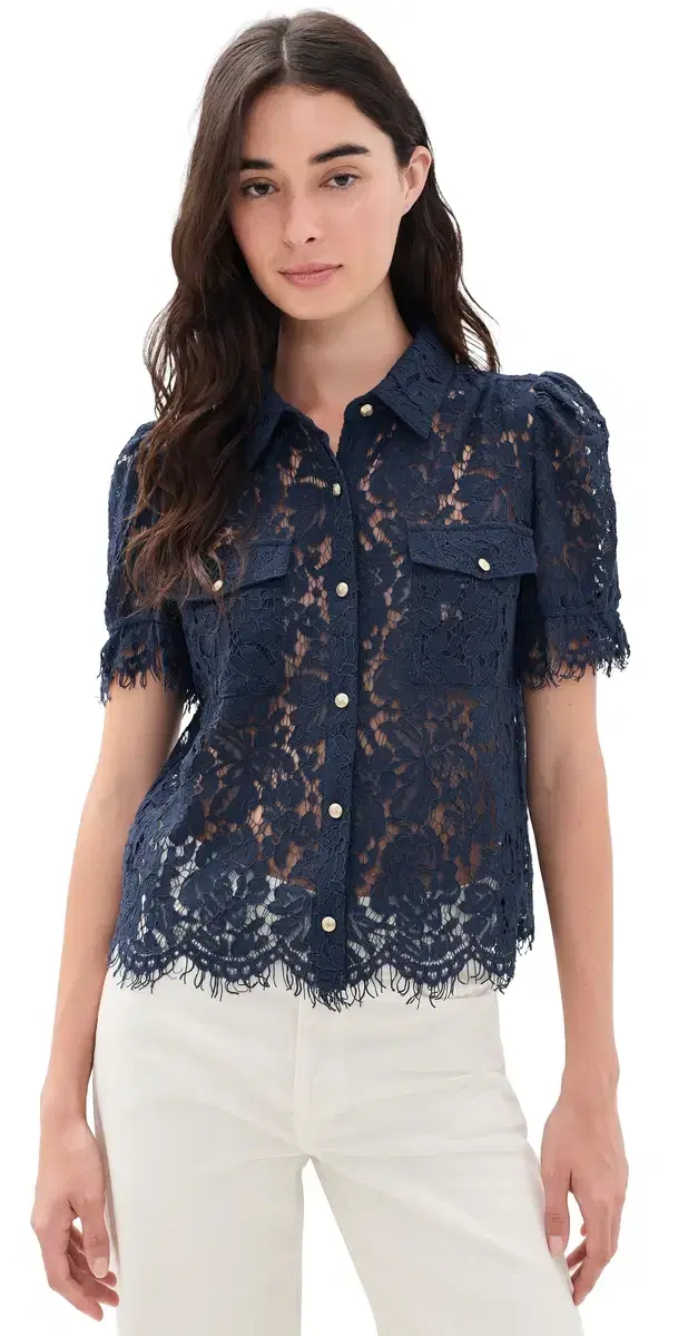 Generation Love Mikaelle Lace Shirt Peacock