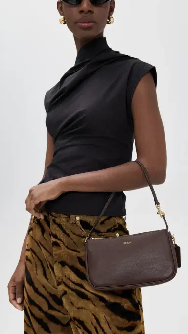Coach Natural Grain Leather Plaza Bag Maple One Size | Thumbnail 3