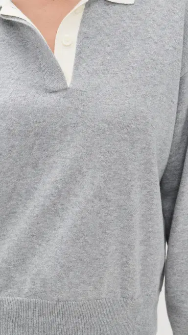 Alex Mill Angelina Polo Sweater In Cotton Cashmere | Thumbnail 6 Alex Mill Angelina Polo Sweater In Cotton Cashmere | Thumbnail 6