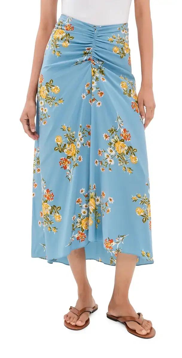Veronica Beard Limani Skirt BLUE RIVER MULTI