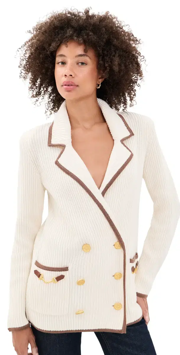 L'AGENCE Ranch Knit Blazer /Dk Cappuccino
