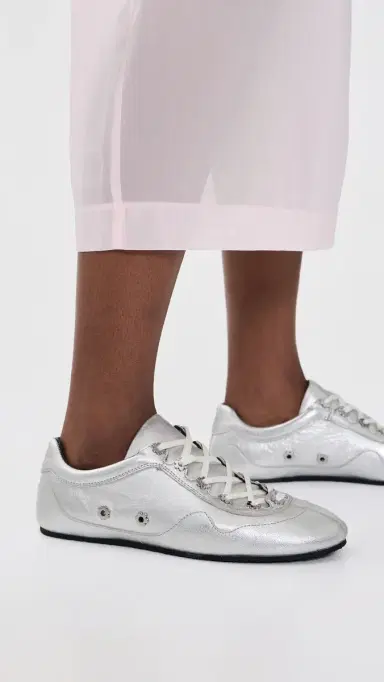 Cecilie Bahnsen Stud Sneakers Silver | Thumbnail 3