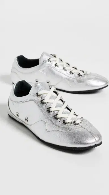 Cecilie Bahnsen Stud Sneakers Silver | Thumbnail 5