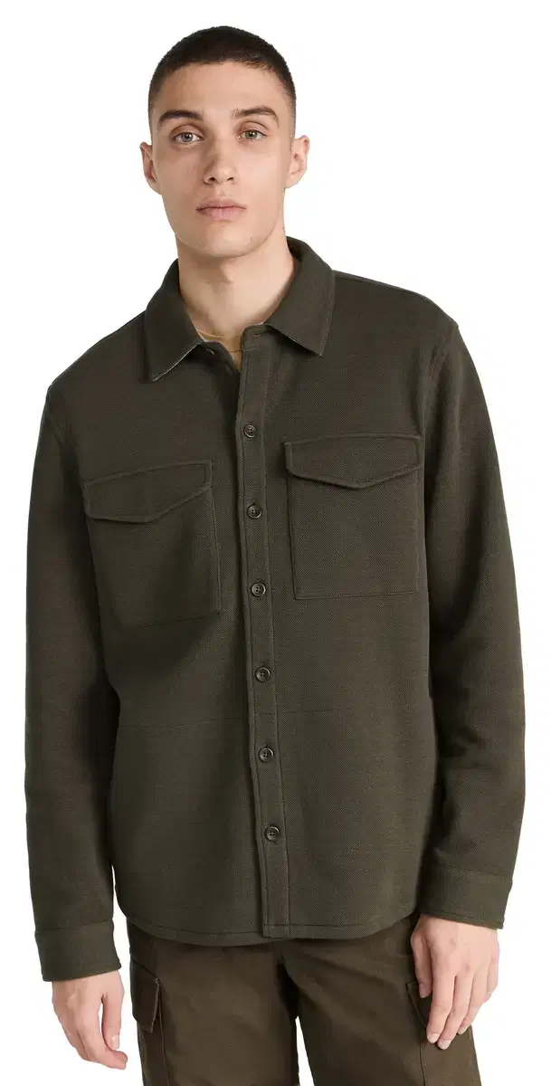 Vince Shirt Jacket Frog/H Grey
