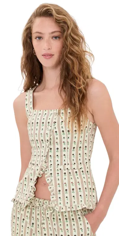 House of Sunny Vintage Rose Top Multi Stripe | Thumbnail 1