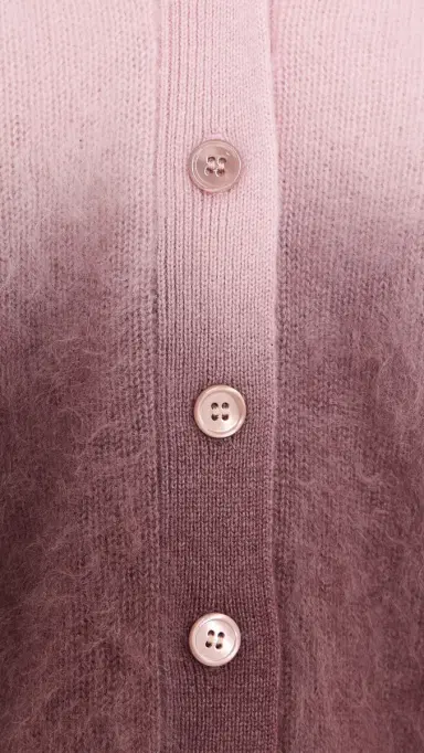Sablyn Jolie V Neck Cropped Cashmere Cardigan Soft Pink 2 ulti | Thumbnail 6