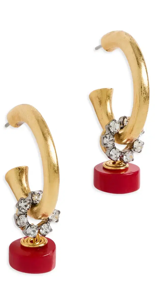 Elizabeth Cole Effie Earrings Coral