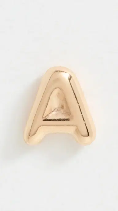 Ariel Gordon Jewelry 14k Gold Mini Helium Initial Stud Earring A One Size | Thumbnail 2