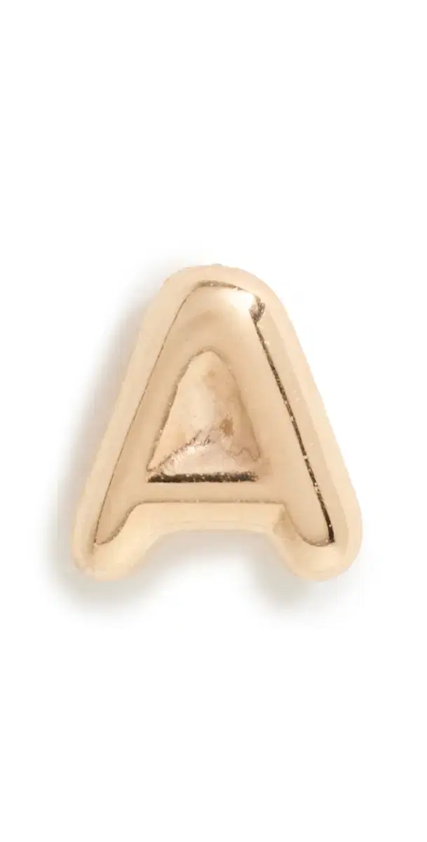 Ariel Gordon Jewelry 14k Gold Mini Helium Initial Stud Earring A One Size