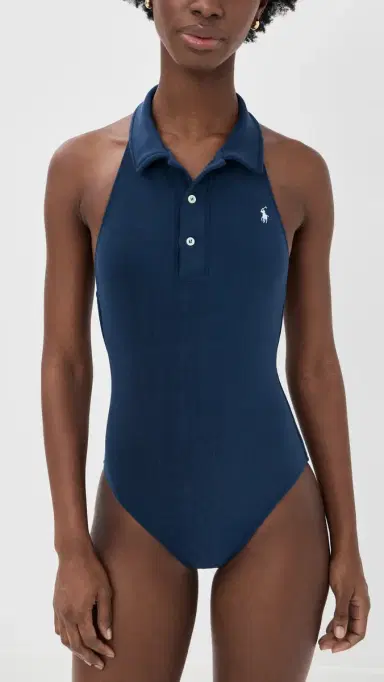 Polo Ralph Lauren Collar One Piece Navy Blue | Thumbnail 2 Polo Ralph Lauren Collar One Piece Navy Blue | Thumbnail 2