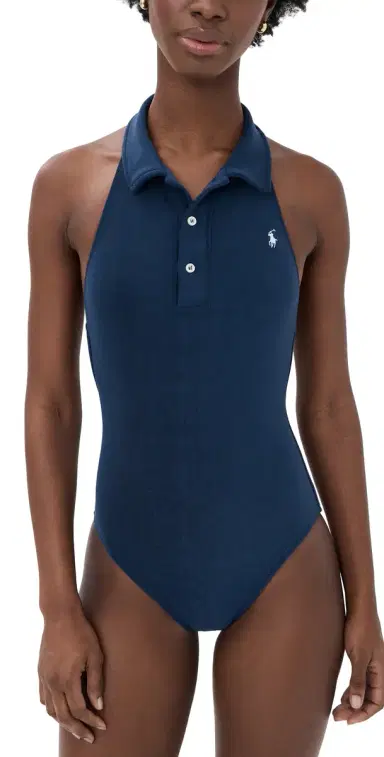 Polo Ralph Lauren Collar One Piece Navy Blue | Thumbnail 1 Polo Ralph Lauren Collar One Piece Navy Blue | Thumbnail 1