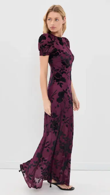 o.p.t o. p.t Ralph Velvet Dress Plum Velvet | Thumbnail 4