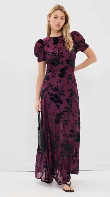 o.p.t o. p.t Ralph Velvet Dress Plum Velvet | Thumbnail 5