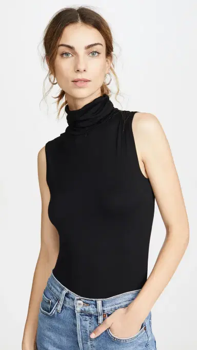 L'Agence Ceci Sleeveless Turtleneck Black M | Thumbnail 2