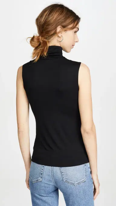 L'Agence Ceci Sleeveless Turtleneck Black M | Thumbnail 3