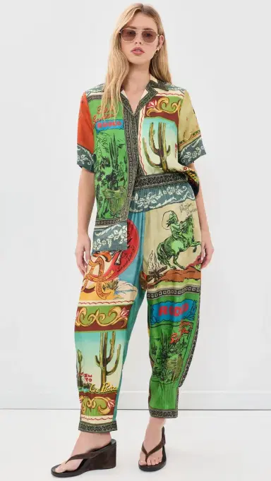 ALÉMAIS Ace Tapered Silk Pants Multi | Thumbnail 5