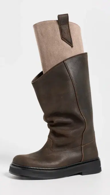 The Attico Robin Passeggiata Combat Boots Taupe | Thumbnail 2