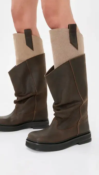 The Attico Robin Passeggiata Combat Boots Taupe | Thumbnail 3