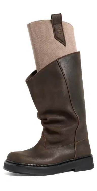 The Attico Robin Passeggiata Combat Boots Taupe | Thumbnail 1