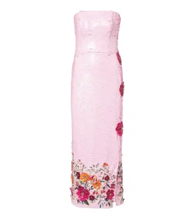 Costarellos Harlee floral-appliqué sequined cocktail dress | Thumbnail 1 Costarellos Harlee floral-appliqué sequined cocktail dress | Thumbnail 1