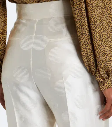 Valentino Polka-dot silk jacquard slim pants | Thumbnail 2 Valentino Polka-dot silk jacquard slim pants | Thumbnail 2