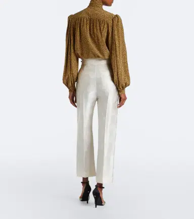 Valentino Polka-dot silk jacquard slim pants | Thumbnail 4 Valentino Polka-dot silk jacquard slim pants | Thumbnail 4