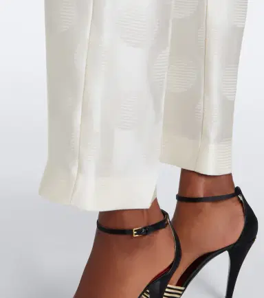 Valentino Polka-dot silk jacquard slim pants | Thumbnail 5 Valentino Polka-dot silk jacquard slim pants | Thumbnail 5