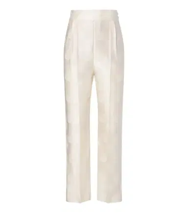 Valentino Polka-dot silk jacquard slim pants | Thumbnail 1 Valentino Polka-dot silk jacquard slim pants | Thumbnail 1